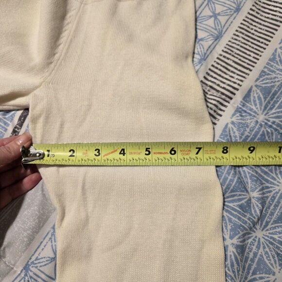 Talbots Cashmere blend Cream Scoop Neck Sweater Size XL casual - Picture 9 of 9